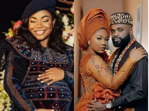 Nigerian gospel singer Mercy Chinwo and husband welcome first child