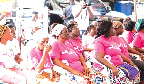 Beneficiary women at the breast screening exercise