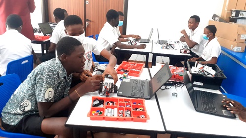 Students during a typical STEM lesson