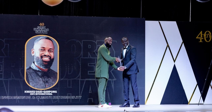 Kwaku Osei-Sarpong wins Environmental and Climate Sustainability at Forty under 40 Awards