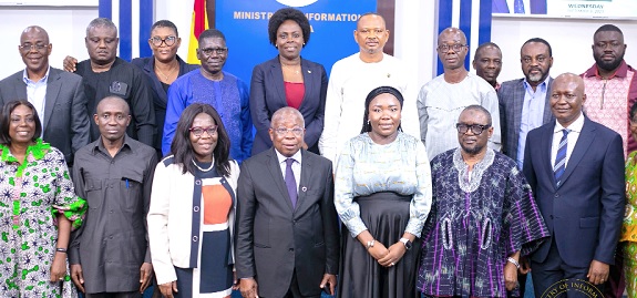 Kwaku Agyeman-Manu (middle), Minister of Health; Fatimatu Abubakar (3rd from right), Deputy Minister of Information, with some officials of the MoH Kwaku Agyeman-Manu (middle), Minister of Health; Fatimatu Abubakar (3rd from right), Deputy Minister of Information, with some officials of the MoH