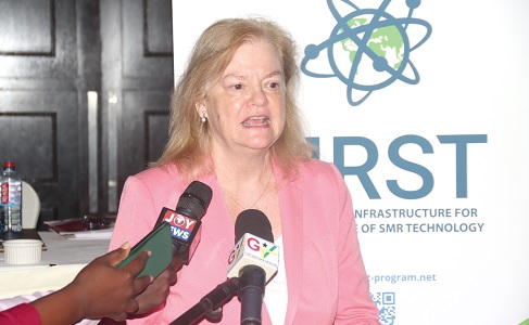 Ann Ganzer (left), Principal Deputy Assistant Secretary of the US Department of State Bureau of International Security and Nonproliferation, addressing the conference in Accra. Picture: ELVIS NII NOI DOWUONA Ann Ganzer (left), Principal Deputy Assistant Secretary of the US Department of State Bureau of International Security and Nonproliferation, addressing the conference in Accra. Picture: ELVIS NII NOI DOWUONA