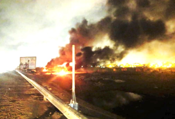 Burning wires near Ashaiman