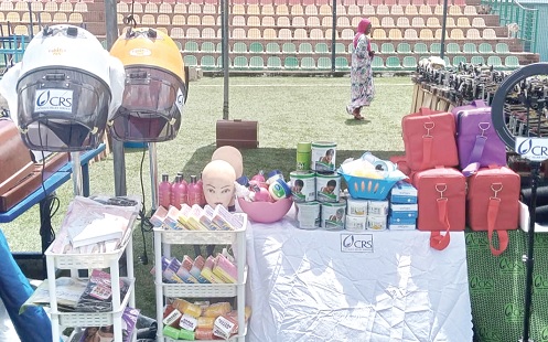 Hairdressing kits on display
