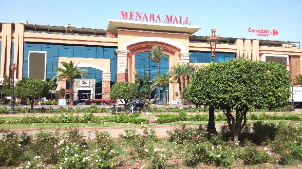 Even the Menara Mall in Marrakech has been given the brick red colour Even the Menara Mall in Marrakech has been given the brick red colour