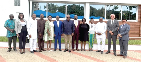 John Dramani Mahama (middle), former President, with executive members of the Board of the Millennium Excellence Foundation. With them are Prof. Naana Jane Opoku-Agyeman (5th from right), 2020 Running Mate to President Mahama, and Julius Debrah (left), former Chief of Staff John Dramani Mahama (middle), former President, with executive members of the Board of the Millennium Excellence Foundation. With them are Prof. Naana Jane Opoku-Agyeman (5th from right), 2020 Running Mate to President Mahama, and Julius Debrah (left), former Chief of Staff