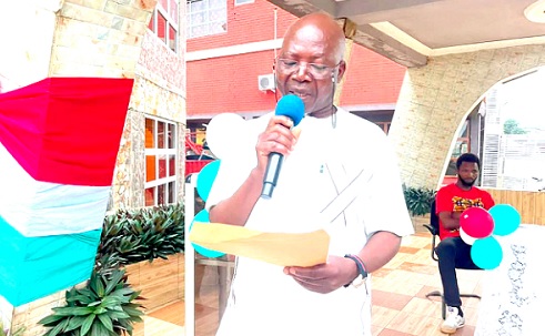 John Kuubeterzie, Chief Executive Officer of Afrimuda Foundation, delivering his speech John Kuubeterzie, Chief Executive Officer of Afrimuda Foundation, delivering his speech