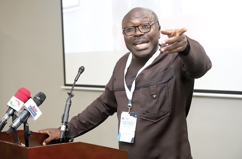 Moses Anim, a Deputy Minister of Fisheries and Aquaculture Development, speaking at the conference in Accra. Picture: SAMUEL TEI ADANO Moses Anim, a Deputy Minister of Fisheries and Aquaculture Development, speaking at the conference in Accra. Picture: SAMUEL TEI ADANO