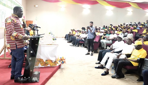 Ignatius Baffour Awuah (left), Minister of Employment and Labour Relations, addressing participants in the event. Picture: EDNA SALVO-KOTEY Ignatius Baffour Awuah (left), Minister of Employment and Labour Relations, addressing participants in the event. Picture: EDNA SALVO-KOTEY