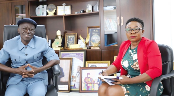 Kwame Osei-Prempeh (left) speaking to Della Russel Ocloo, our reporter, about the operations of the facility Kwame Osei-Prempeh (left) speaking to Della Russel Ocloo, our reporter, about the operations of the facility