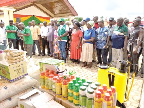 Some farmers at the inputs fair at Wenchi Some farmers at the inputs fair at Wenchi