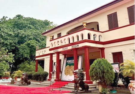 Front view of the refurbished Manhyia Palace