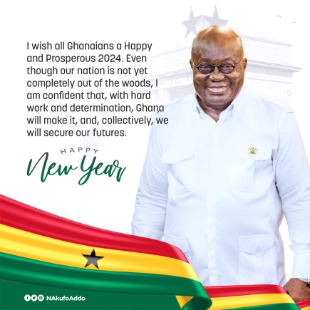 With hard work and determination Ghana will make it – President Akufo-Addo's New Year message