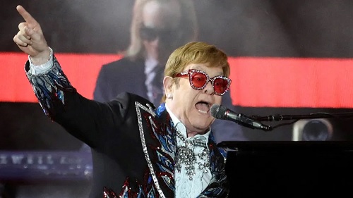 Sir Elton missed the ceremony because he has recently had knee surgery