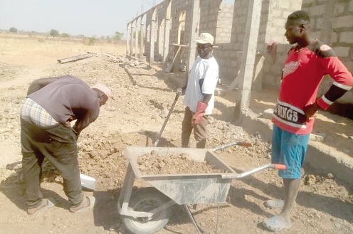 An ongoing SOCO project under construction in the Builsa South District.