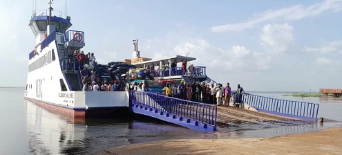 Some passengers on the ferry from Adawso to Ekye Amanfrom Some passengers on the ferry from Adawso to Ekye Amanfrom