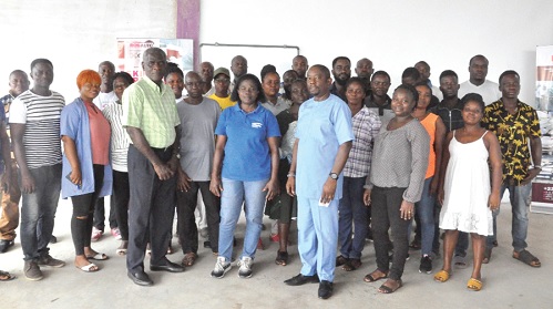 Dr Daniel Agbeko (arrowed) and some resource persons with the participants Dr Daniel Agbeko (arrowed) and some resource persons with the participants