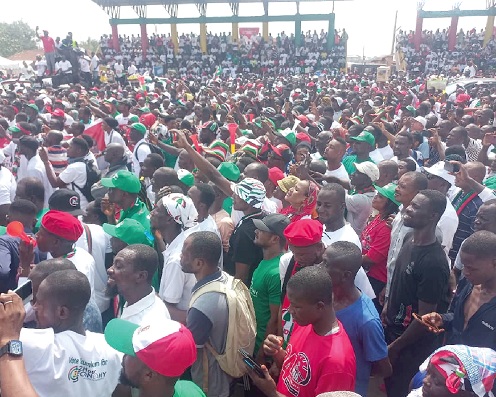 Party supporters in Kumas