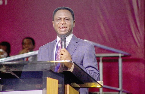 Apostle Eric Nyamekye (left), Chairman of the Church of Pentecost and President of the Ghana Pentecostal and Charismatic Council, giving his opening remarks at the 2024 Global Ministers and Wives’ Conference. Picture: Caleb Vanderpuye Apostle Eric Nyamekye (left), Chairman of the Church of Pentecost and President of the Ghana Pentecostal and Charismatic Council, giving his opening remarks at the 2024 Global Ministers and Wives’ Conference. Picture: Caleb Vanderpuye