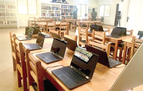 The interior of the computer laboratory