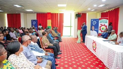Members of the Pharmaceutical Society of Ghana at the KAMA Conference Centre yesterday