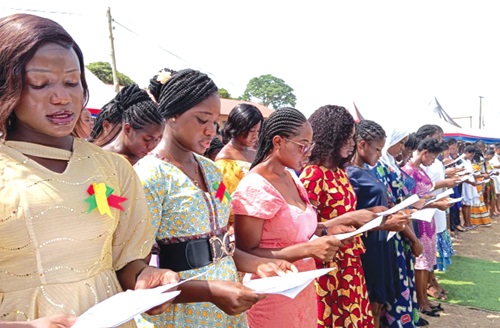 The matriculants through the swearing of the matriculation oath