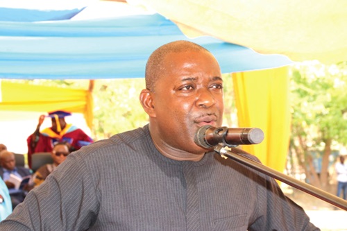Professor Ahmed Abduali Jinapor speaking at the 12th congregation of the Bolgatanga Technical University Professor Ahmed Abduali Jinapor speaking at the 12th congregation of the Bolgatanga Technical University