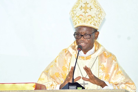 Most Rev. Alfred Agyenta, Bishop of Navrongo-Bolgatanga Diocese, delivering the sermon Most Rev. Alfred Agyenta, Bishop of Navrongo-Bolgatanga Diocese, delivering the sermon