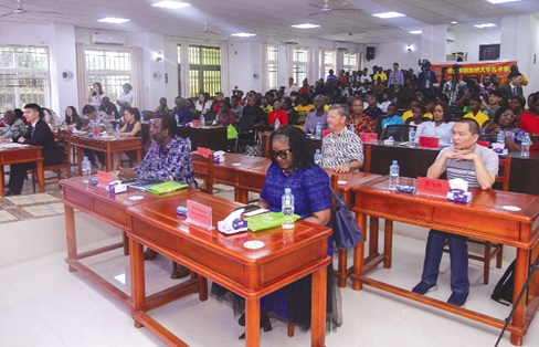 The audience listening to the presentation of Prof. Jimin Want