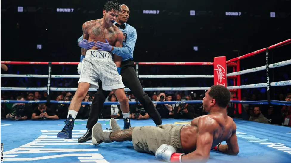 Despite the victory, Garcia was ineligible to win Haney's world title after weighting 3.2lb over the light-welterweight limit Despite the victory, Garcia was ineligible to win Haney's world title after weighting 3.2lb over the light-welterweight limit