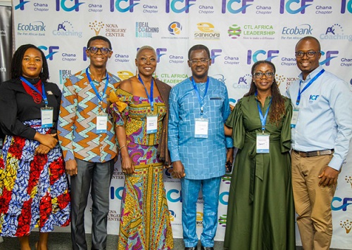 Lizzy-Ann Kwagbedzi, member; Patrick Sassou Abah-Dakou, Director; Margaret Jackson, member; Samuel Kumi Ayim, Director; Doreen Baffoe, member; and Scofray Nana Yaw Yeboah, Director all of the ICF Ghana Chapter Lizzy-Ann Kwagbedzi, member; Patrick Sassou Abah-Dakou, Director; Margaret Jackson, member; Samuel Kumi Ayim, Director; Doreen Baffoe, member; and Scofray Nana Yaw Yeboah, Director all of the ICF Ghana Chapter