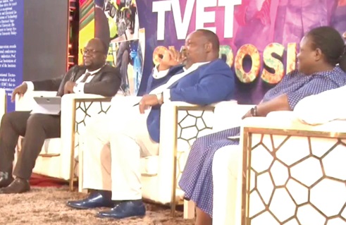 From left: Prof. Amevi Acakpovi, acting Vice-Chancellor; Samuel Amegayibor, Chairperson, Construction Sector Skills Body, and Lucy Mawutor Adzo Dwomoh, member of the of ICT sector skills body From left: Prof. Amevi Acakpovi, acting Vice-Chancellor; Samuel Amegayibor, Chairperson, Construction Sector Skills Body, and Lucy Mawutor Adzo Dwomoh, member of the of ICT sector skills body