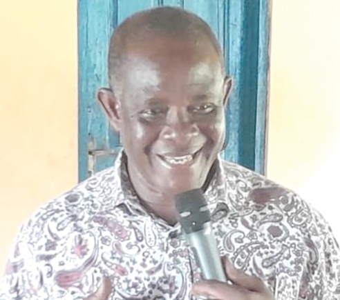 Samuel Afrane (inset), Country Director of the Hunger Project Ghana, addressing stakeholders to officially kick-start the nutrition project