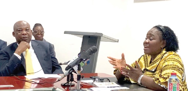 Justice Gertrude Sackey Torkornoo (right), the Chief Justice, answering questions from journalists Justice Gertrude Sackey Torkornoo (right), the Chief Justice, answering questions from journalists
