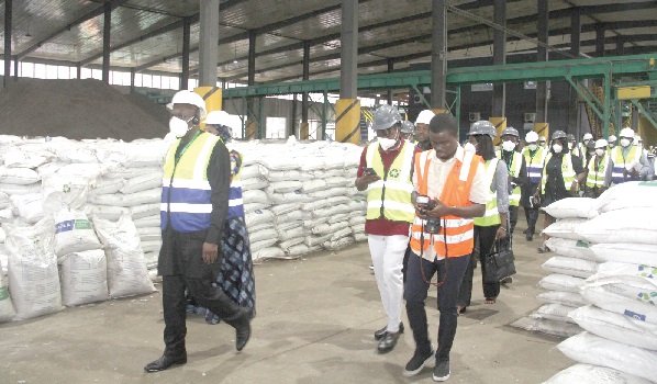 ECOWAS MPs during a tour of the Accra Compost and Recycling Plant ECOWAS MPs during a tour of the Accra Compost and Recycling Plant