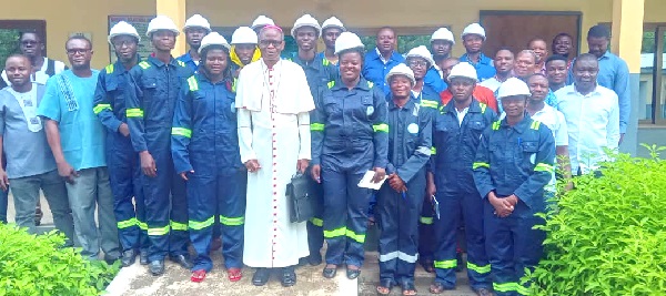 Most Rev. Alfred Agyenta (middle), Catholic Bishop of the Navrongo-Bolgatanga Diocese, together with participants and resource persons Most Rev. Alfred Agyenta (middle), Catholic Bishop of the Navrongo-Bolgatanga Diocese, together with participants and resource persons