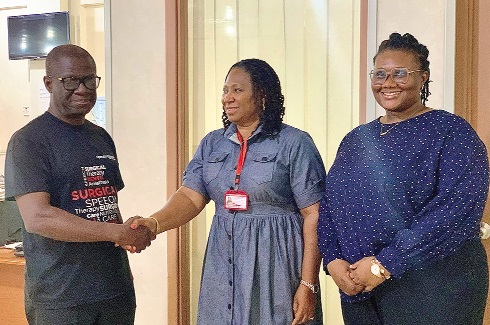 Ms Doreen Hammond, Editor, The Mirror (middle) with Mr Henry Quist, Country Manager of Operation Smile Ghana (OSG) (left) and Miss Princess-Maxine Kas-Vorsah, Communications Assitant of OSG Ms Doreen Hammond, Editor, The Mirror (middle) with Mr Henry Quist, Country Manager of Operation Smile Ghana (OSG) (left) and Miss Princess-Maxine Kas-Vorsah, Communications Assitant of OSG