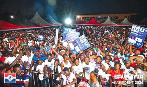 A section of the party supporters at the rally
