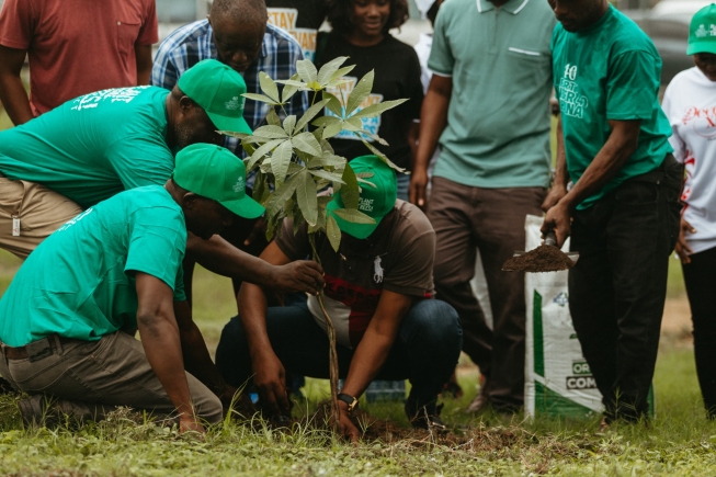 Young achievers go green: Forty Under 40 nominees plant trees in Accra