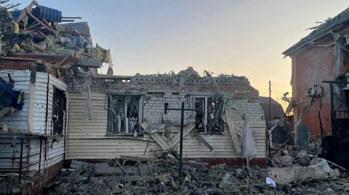 A damaged house following what Russian authorities called a Ukrainian military strike on the town of Sudzha A damaged house following what Russian authorities called a Ukrainian military strike on the town of Sudzha