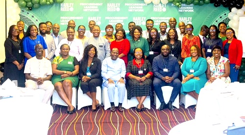 William Tagoe (seated left), Group CEO, Harley Reed; Edith Uyovbukerhi (2nd from left), Ghana Country Manager, and Tom Tagoe (4th from left), Group Chairman of the organisation, with the participants William Tagoe (seated left), Group CEO, Harley Reed; Edith Uyovbukerhi (2nd from left), Ghana Country Manager, and Tom Tagoe (4th from left), Group Chairman of the organisation, with the participants
