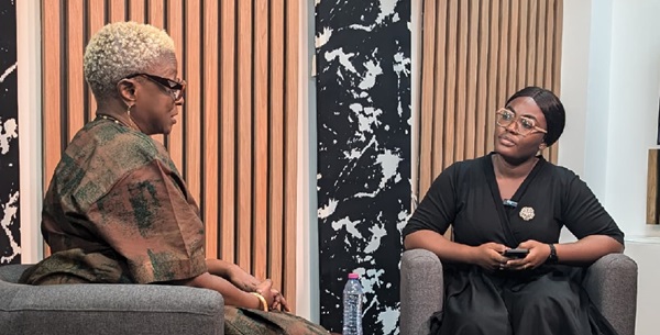 Barbara Clemens (left), Country Director, World Food Programme (WFP) Ghana during the interview with Elizabeth Nyaadu Adu, News Reporter, Graphic Business Promoting food security: Forge partnership to leverage data, tech in agric – WFP Country Director
