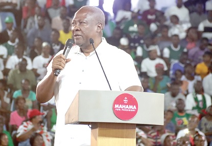 John Mahama (right) answering questions at the townhall meeting. Picture: ELVIS NII NOI DOWUONA John Mahama (right) answering questions at the townhall meeting. Picture: ELVIS NII NOI DOWUONA