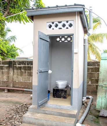 One of the biodigester Lavatories constructed under the GAMA-SWP