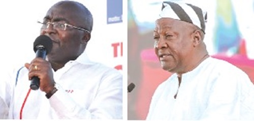 Dr Mahamudu Bawumia — NPP flag bearer, John Dramani Mahama — NDC flag bearer Dr Mahamudu Bawumia — NPP flag bearer, John Dramani Mahama — NDC flag bearer