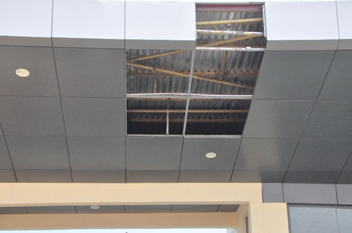 The ceiling is already deteriorating