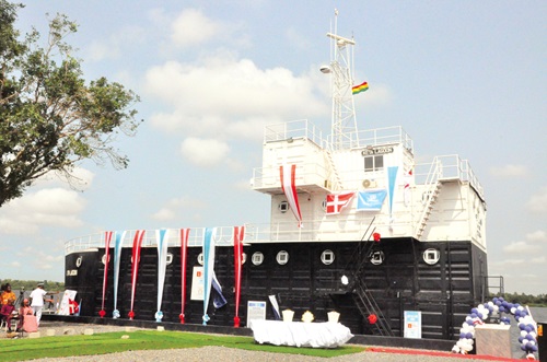  Keta Lagoon, the newly commissioned simulator static ship. Picture: ALBERTO MARIO NORETTI