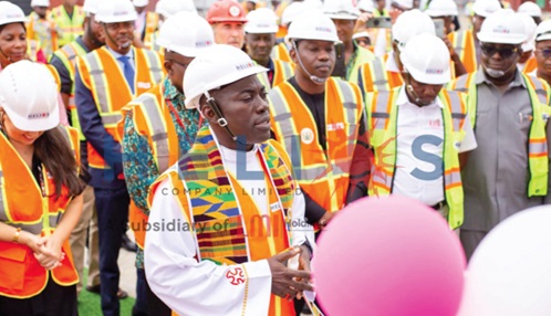 Dedication of the project by Rev. Fr. David Amissah