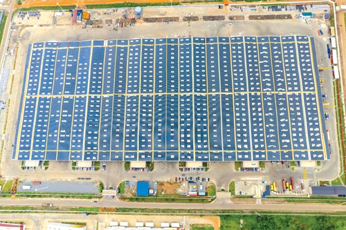 Completion Stage: Rooftop after installation of Solar Panels 