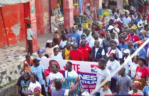 Some NPP faithful embarking on a walk Some NPP faithful embarking on a walk